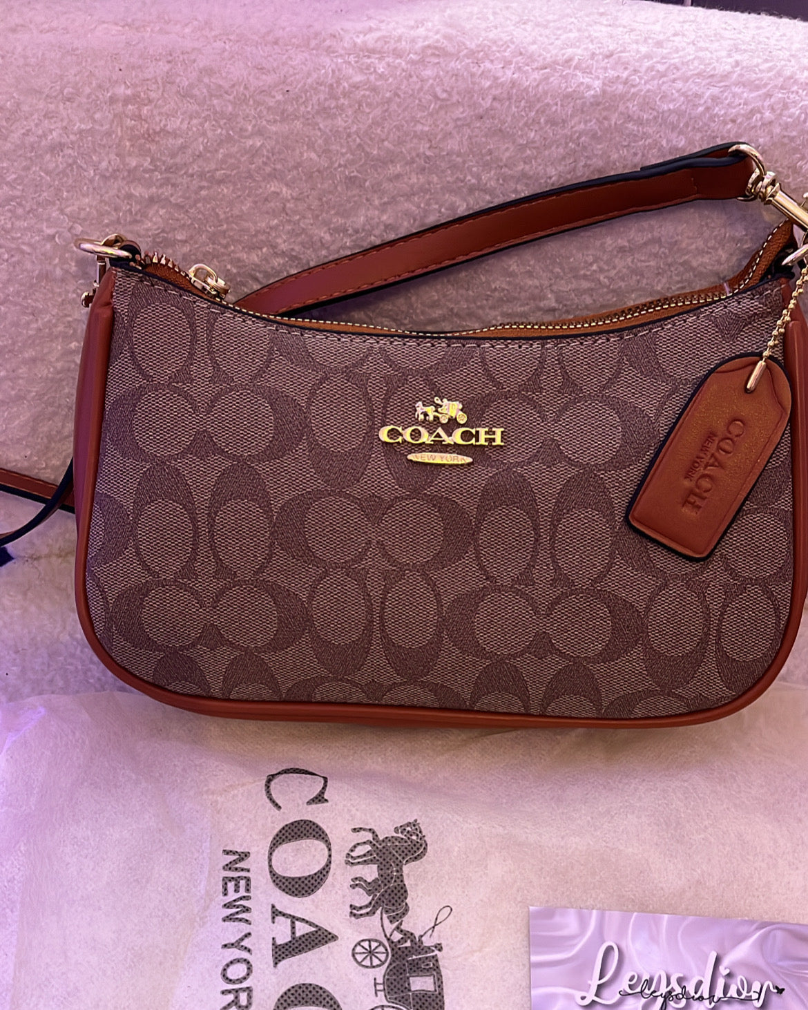 (QUICK SHIP🚚) Brown Coach Teri Bag