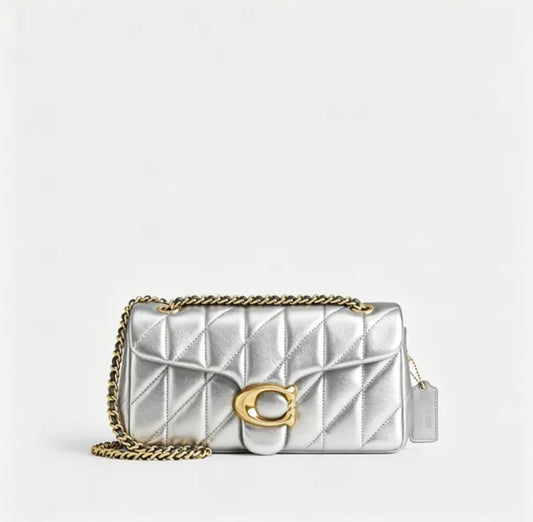Silver Coach Shoulder Bag