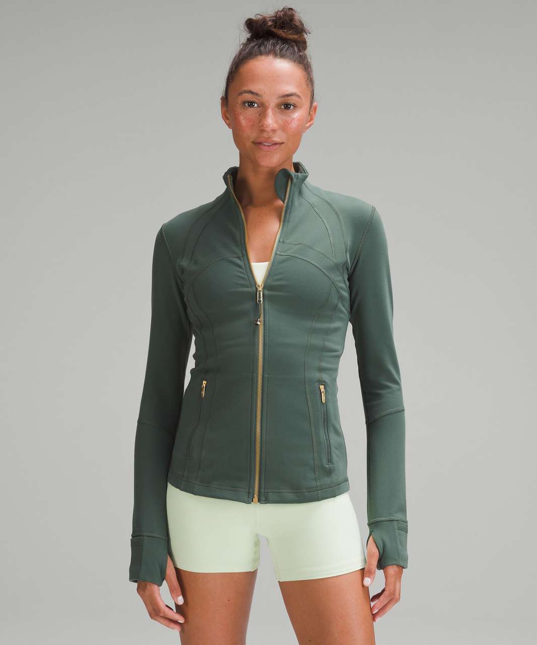 Defined Jacket - Gold Green Zipper