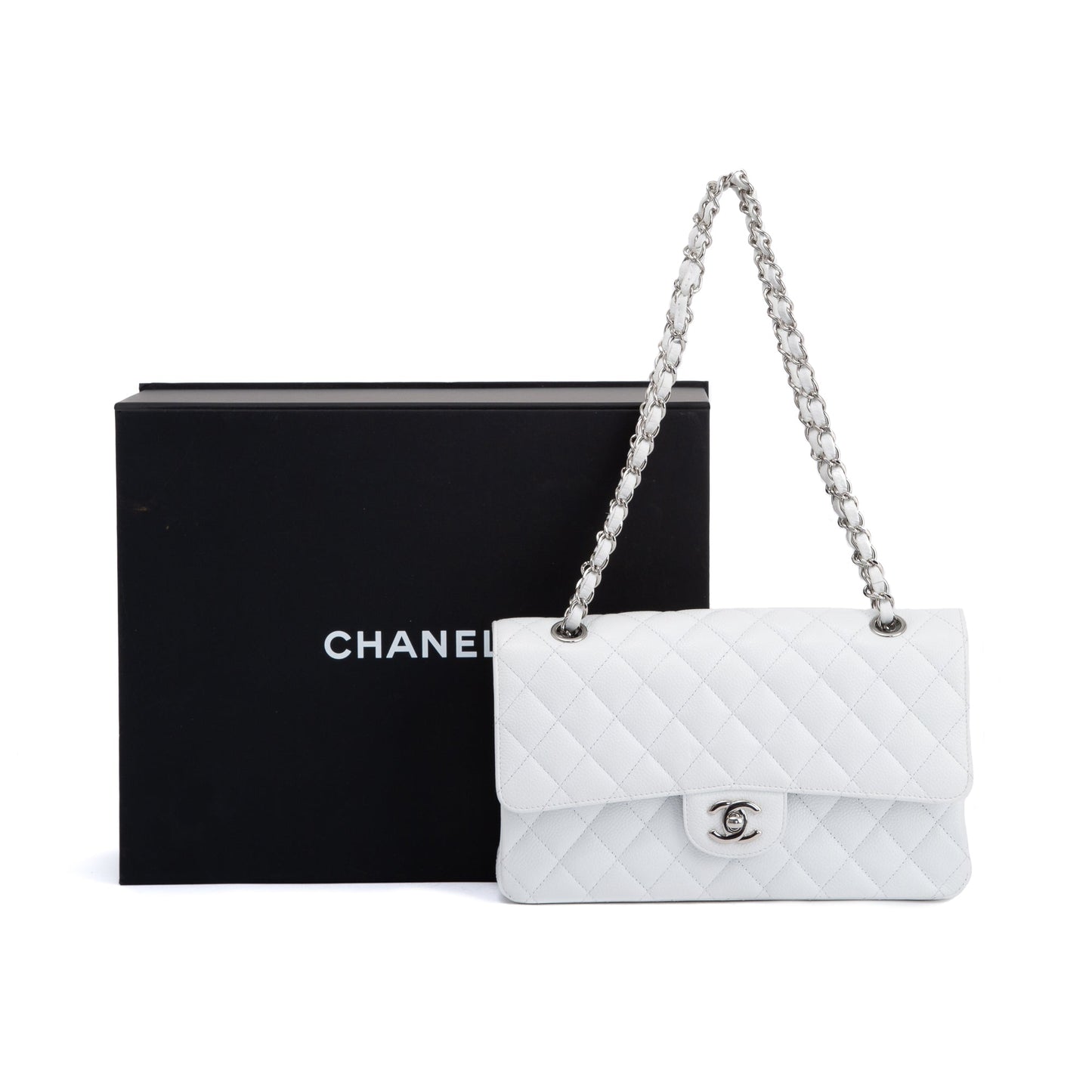White Chanel Leather Bag